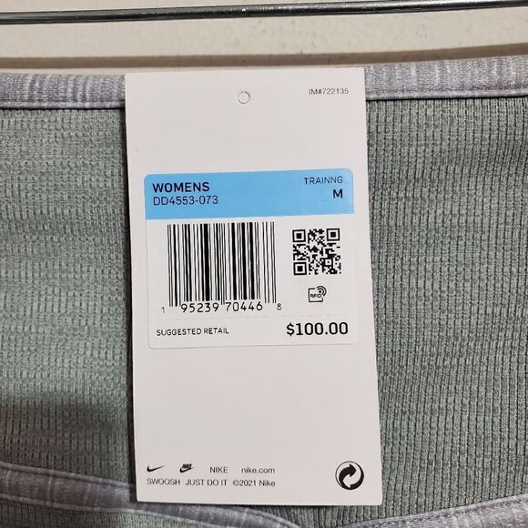 Nike Women's Sz M Dri-FIT One Luxe Leggings Pants Gray DD4553-073 NWT - Picture 9 of 14